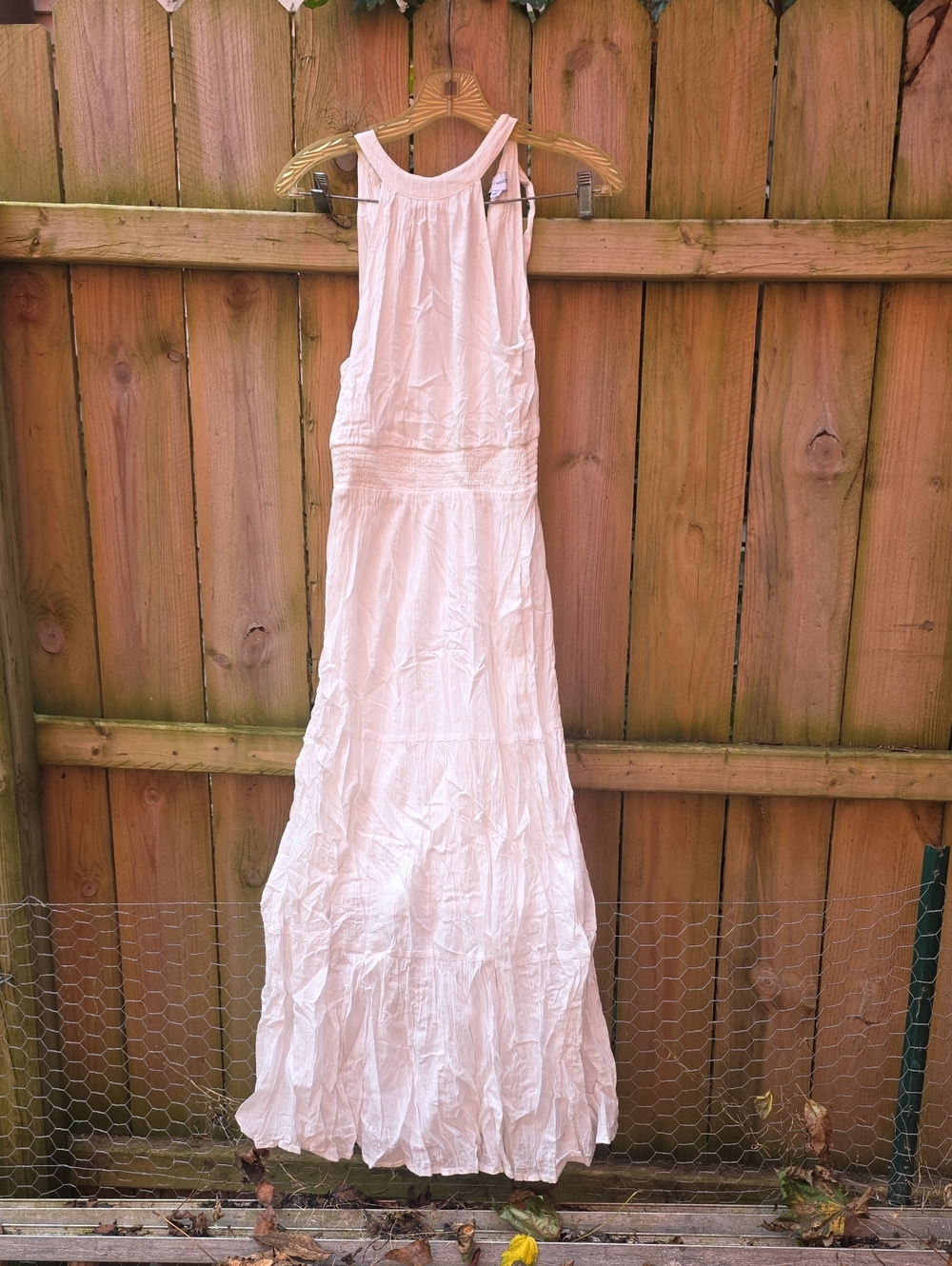 Women's Sleeveless White Maxi Dress